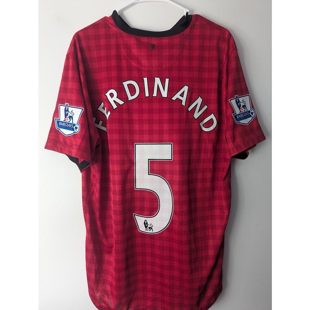 Man United Ferdinand 2012/13 Home Jersey ⚽ XL EPL Patched
